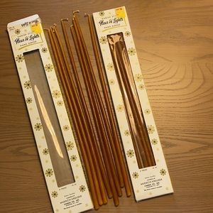 (2) sets of Danish style vintage slender taper candles